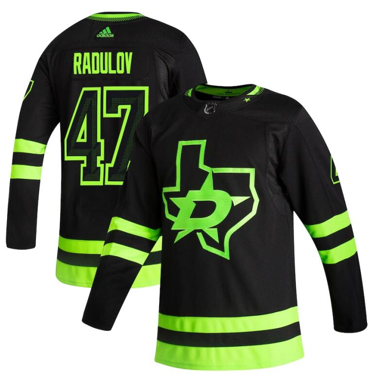 2021 Adidias Dallas Stars #47 Alexander Radulov Black Men Reverse Retro Alternate NHL Jersey